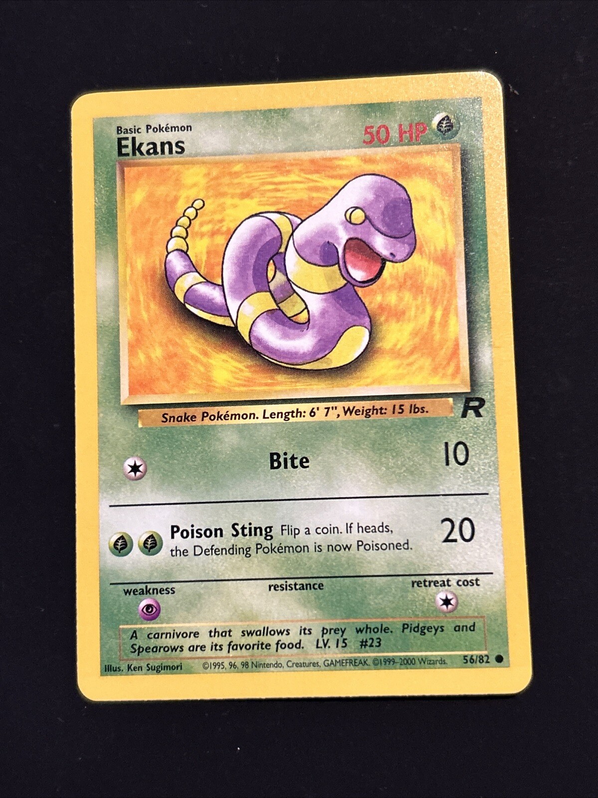 Pokémon Ekans 56/82 TR Team Rocket Unlimited NM