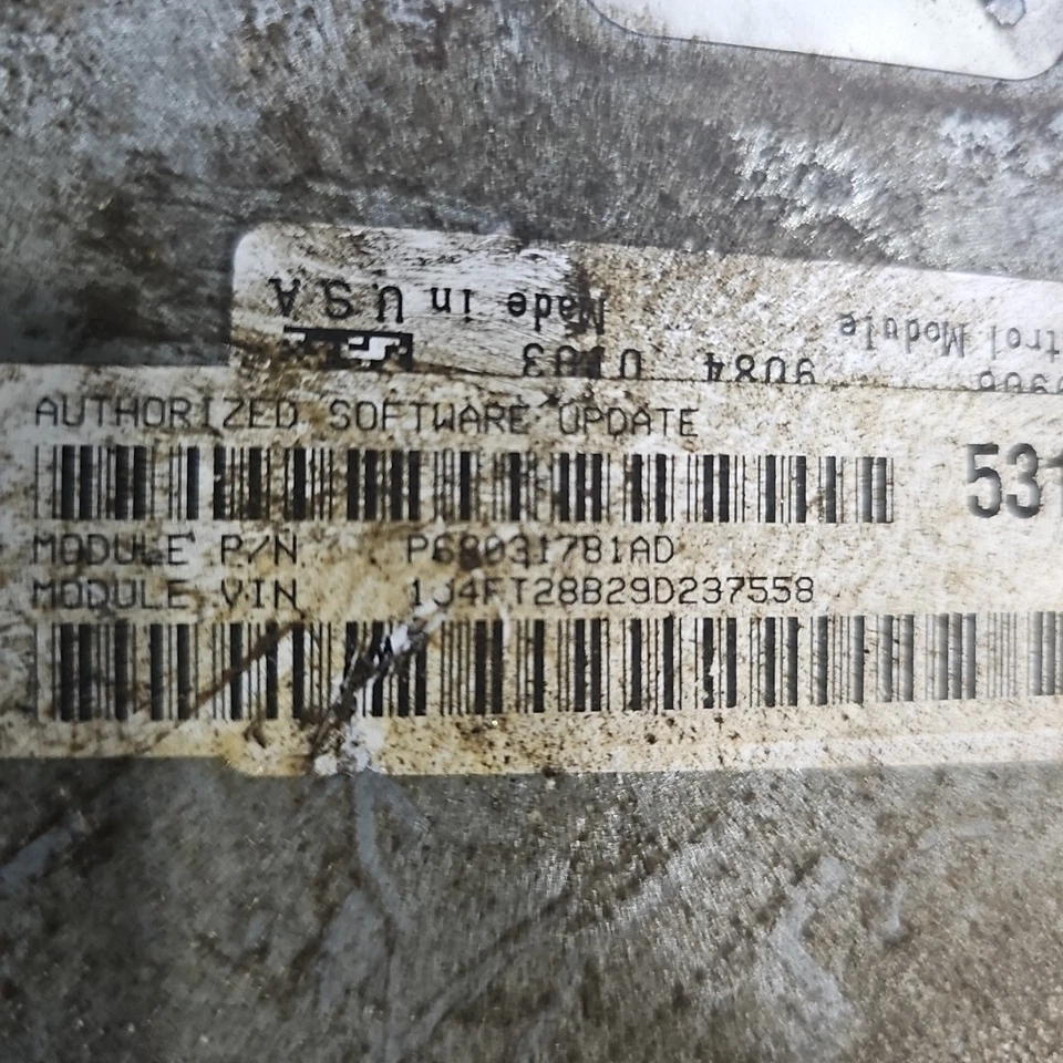 2007 2008 2009 2010 Jeep Patriot Engine Computer Ecu Pcm Ecm Pcu  P68031781ad  - Image 3 of 4