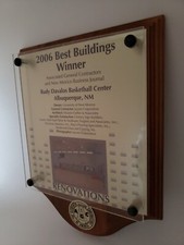 NEW MEXICO LOBOS Rudy Davalos Basketball Center 2006 Winner Award Plaque