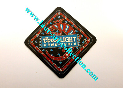 COORS LIGHT DOWN UNDER - SOUS BOCK, UNTERSETZER BIER ALKOHOL BAR, BEER COASTER
