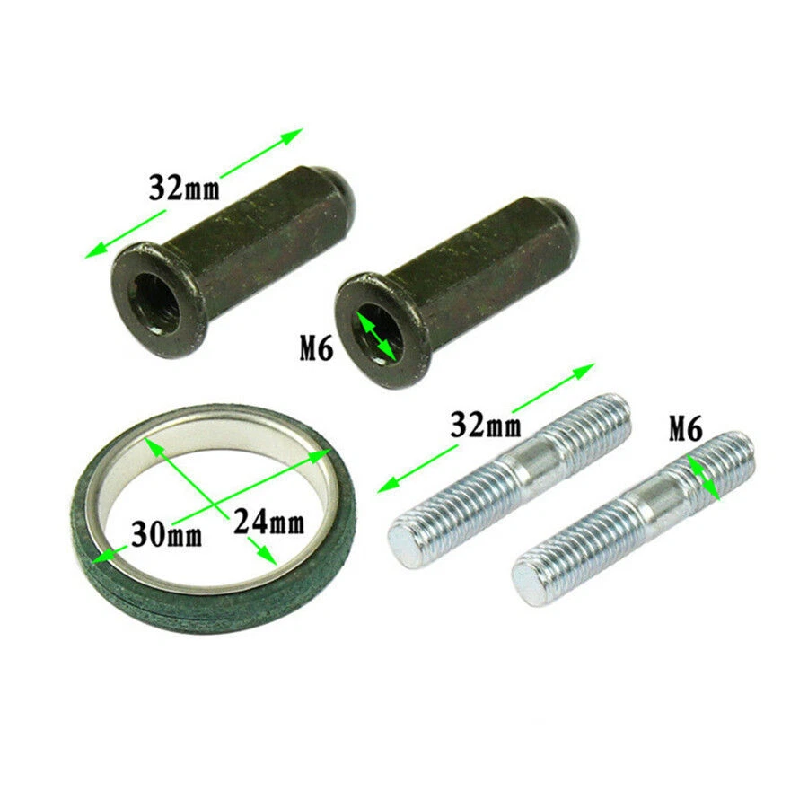 Комплект прокладок гаек шпилек выхлопной системы GY6 50cc 125cc 150cc QMB139 Moto - Изображение 3 из 4