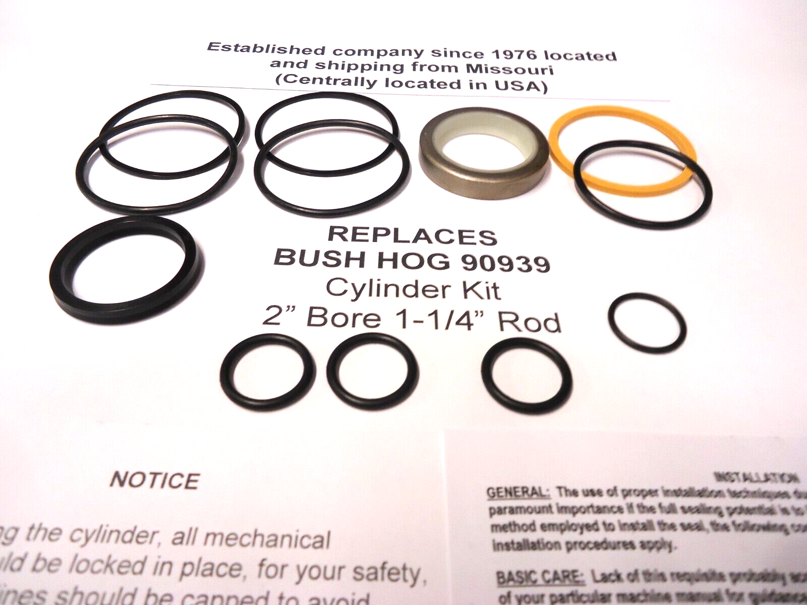 90939 Bush Hog replacement seal kit (2" cylinder with 11/4" ROD) also