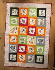 Handmade Baby Zoo Animal Patchwork Quilt 27  X 40  