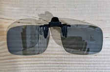 Polarized Clip On Flip Up Sunglasses Gray 