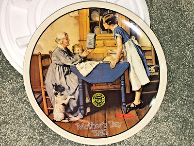 ADD TWO CUPS AND A MEASURE OF LOVE Porcelain Plate NORMAN ROCKWELL Knowles VTG