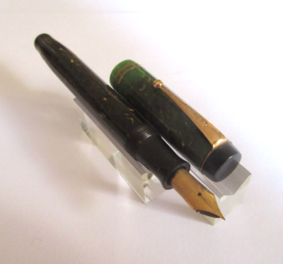 Stylo Plume Parker Senior Duofold Vintage - Plume En Or Massif 18 Carats, Résine Noire