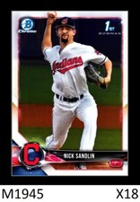 1-2018 BOWMAN DRAFT CHROME NICK SANDLIN INDIANS CARD#BDC-34 QTY