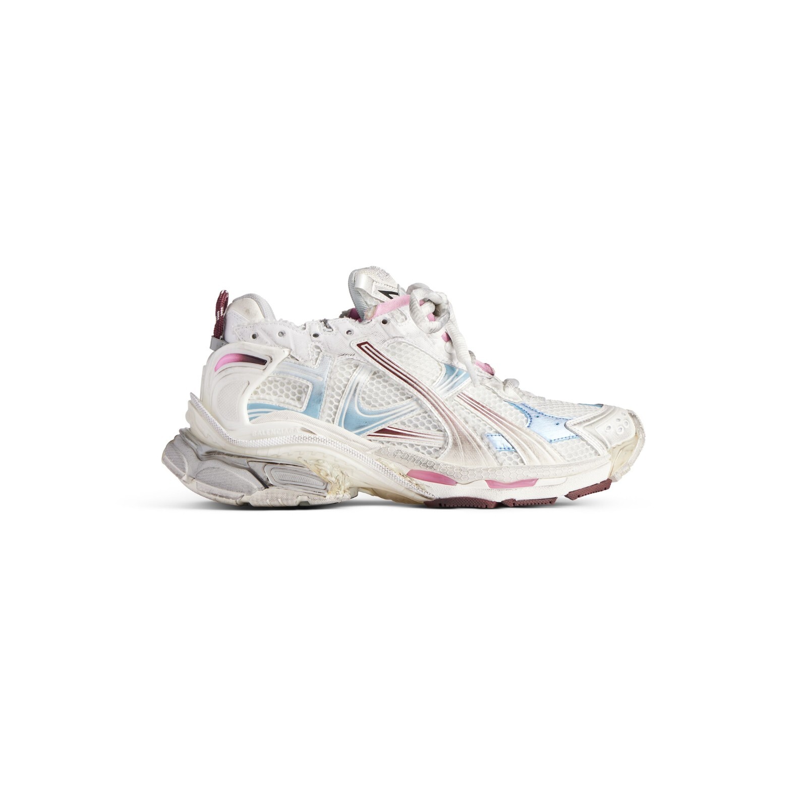BALENCIAGA Runner Gradient $1190 Women's White/Brown/Blue/Pink Sneakers New