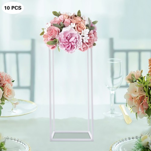 23.6in 10Pcs Tall Gold Metal Flower Stand for Wedding Table Centerpieces Decor
