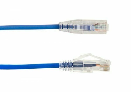 Cat6a - Slim Cat 6A, UTP - 2 Foot Blue - Picture 2 of 7
