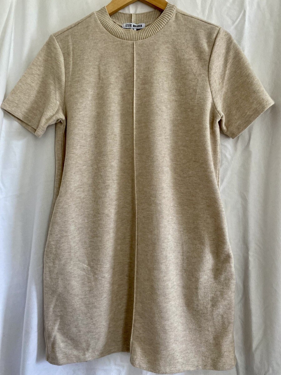 steve madden short sleeve sweater dress Steve Madden Women's Soft Lightweight Short Sleeve Pullover Sweater Dress,  SMALL
