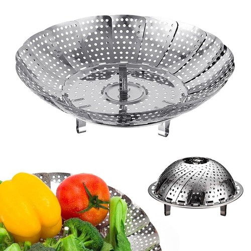 Vegetable Steamer Basket |Premium Stainless Steel- Veggie Steamer Basket |Foldin
