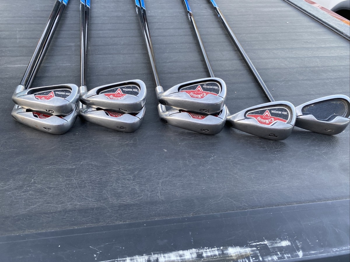 Callaway 2006 Big Bertha Iron Set 4-PW+SW Firm Flex Graphite Mens