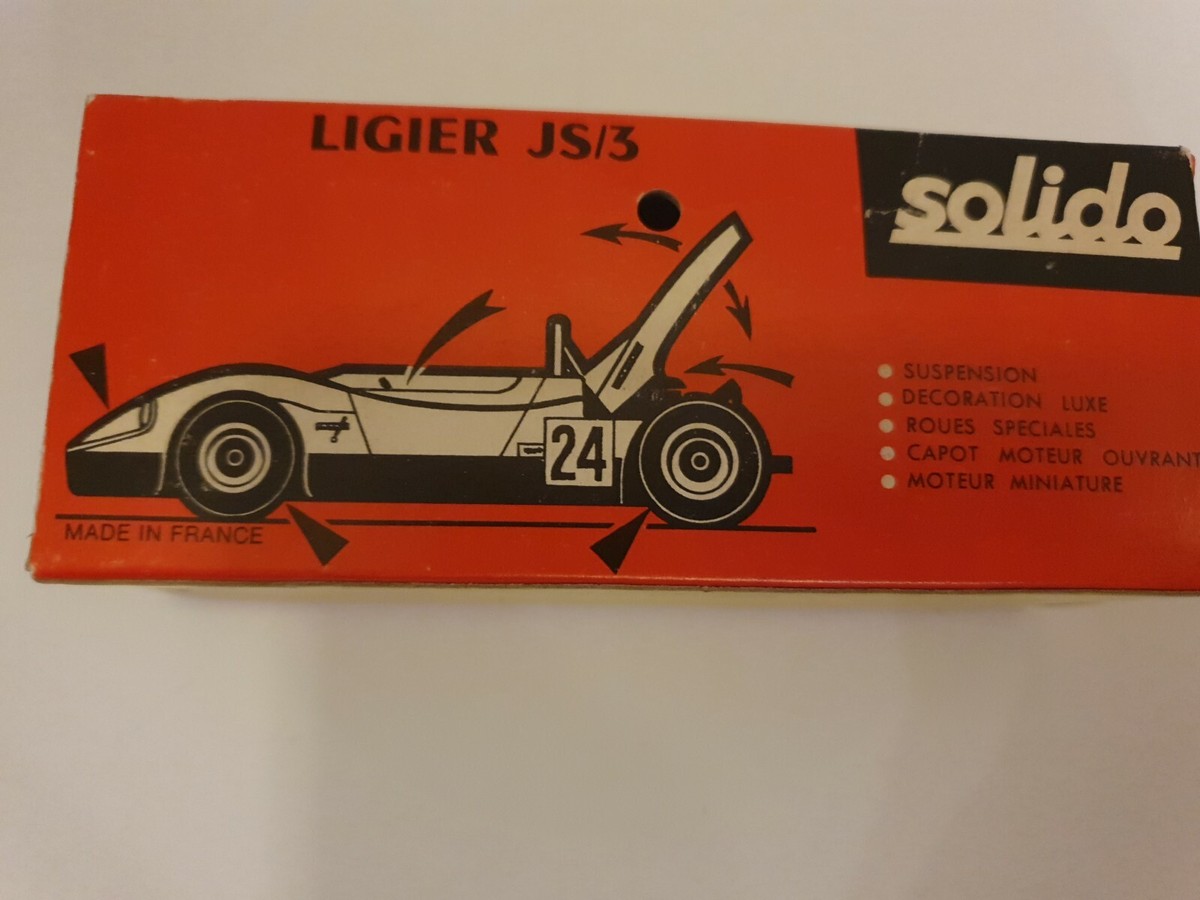 Solido N°195 – Ligier JS/3 Jaune #24 – 1/43 – Miniature Métal – Occasion