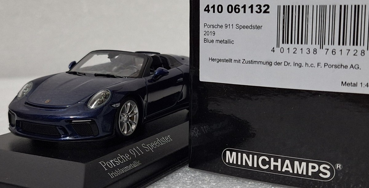 Minichamps 1/43 Porsche 911 (991) Speedster Bleu 2019 - Modèle Neuf Sous Emballage D'origine