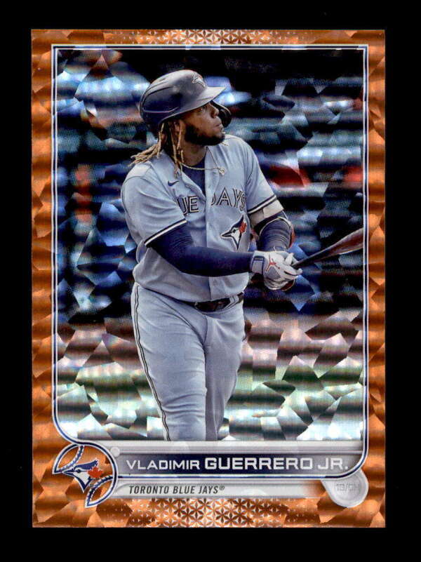 VLADIMIR GUERRERO JR 2022 TOPPS SERIES 1 #300 ORANGE ICE PARALLEL #/299 BF1933