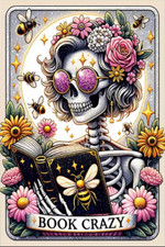 Diamond Art Kits for Adults, Skull Diamond Painting Kits for Beginner Book Crazy