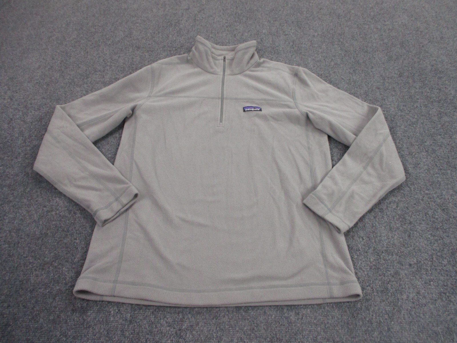 Patagonia Micro D Fleece Jacket for Women Lightweight Gray Logo Casual Adult Size M  