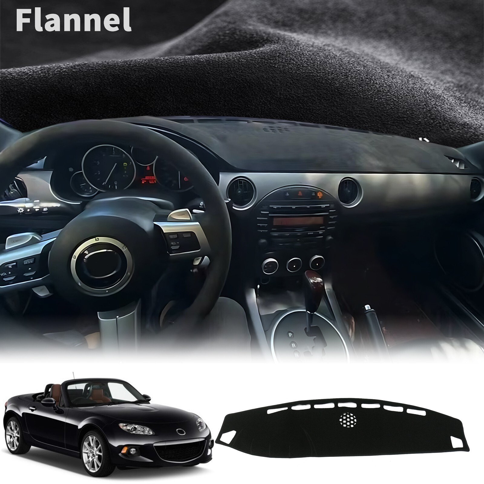 for Mazda MX-5 MX5 NC 2006-2014 Dashboard Pad Dashmat Accessories Flannel
