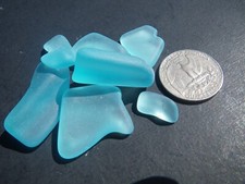 Sea Glass, Beautiful Set of Turquoise