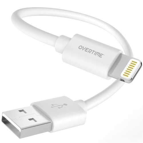 Overtime Apple MFI Zertifiziert Lightning auf USB-A 1ft Ladekabel - Weiß - Bild 1 von 9