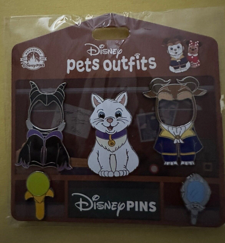 Disney Pin Aristocats Marie Pets Outfits Maleficent Lot Set of 3 & 2 Magnets - Picture 5 of 6