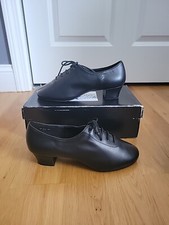 Mens Latin Dance Club 7800- Black Leather Dance Shoes- Size 6.5UK 130
