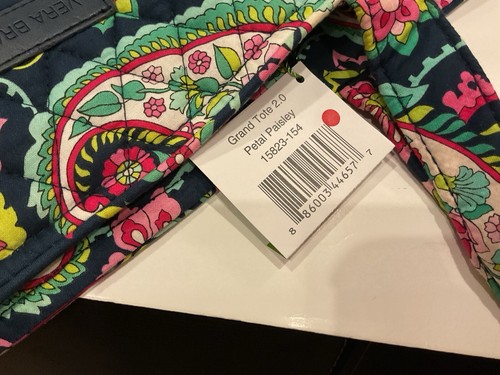NWT ~ Vera Bradley Petal Paisley Grand Tote 2.0 14X20X8 ~HUGE!! - Picture 9 of 20