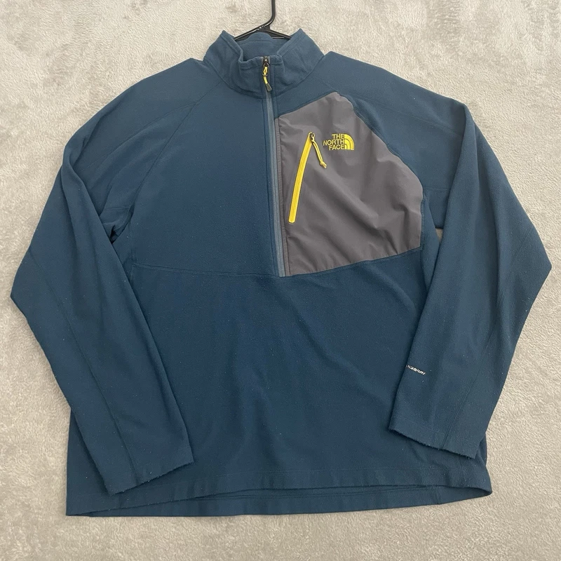 north-face pullover 1/4 zip fleece flashdry jacket