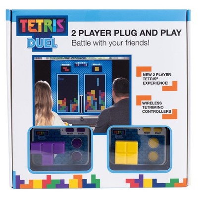 Tetris Duel Plug & Play Retro Arcade   2-Player Wireless HDMI TV Game, Hea