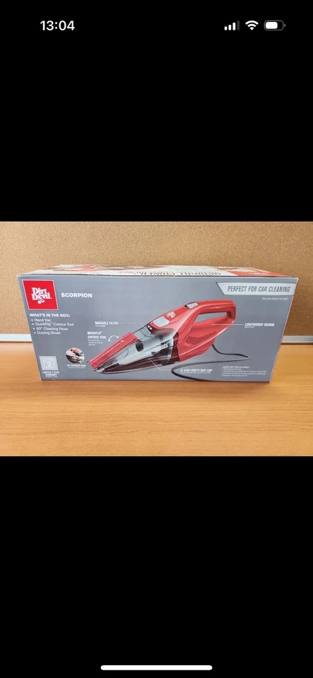Dirt Devil Scorpion Handheld Vacuum Cleaner, Corded, Small, Red NEW - Image 2 of 4