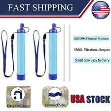 1/2pcs Portable Water Filter Straw Filtration Purifier For Outdoor Survival Tool