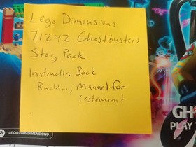 Lego Dimensions Ghostbusters 71242 Story Pack Instruction Restaurant Manual Only