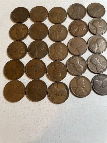 Roll 1919 D Lincoln Wheat Cents Penny in Good or Better Condition 50 Coins
