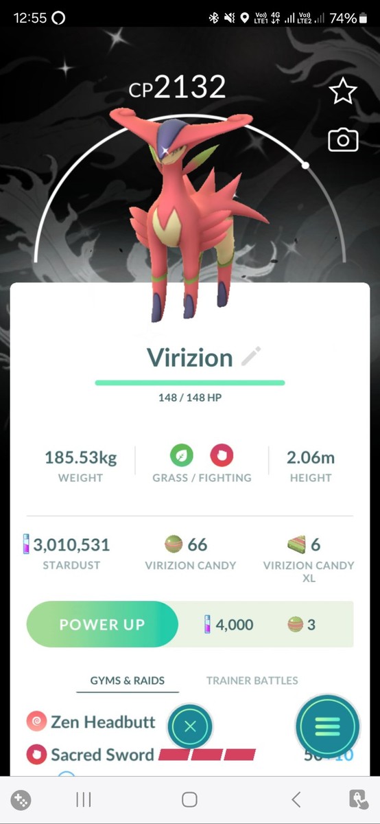 Pokemon Shiny Virizion ( Special BG ) Go | eBay