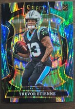 2025 Panini Select - Concourse Trevor Etienne #45 Black & Green Shock Prizm (RC)