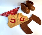 Vintage Cabbage Patch Kid DESIGNER DOLL outfit WESTERN COWBOY BOOTS MINT