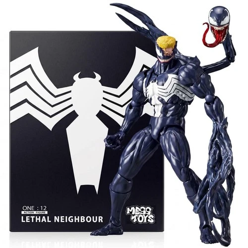 Mess Toys Venom Lethal Neighbor Spider-Man Symbiote 1/12 Action Figure Toy - product listing photo