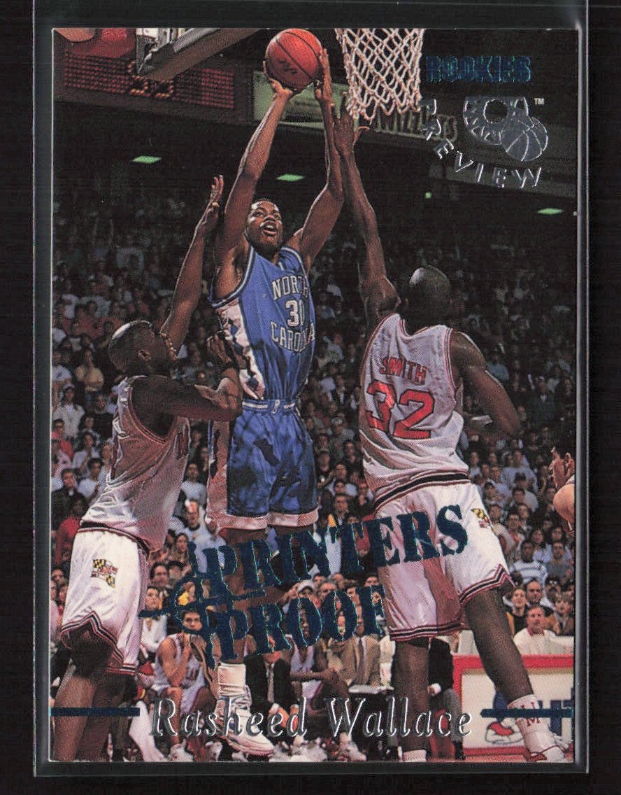 1995 Classic Rookies #HP4 Rasheed Wallace Pro Line Printers Proofs