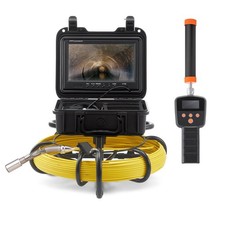 9in 50m 512Hz Sewer Line Camera IP68 12LED DVR 16GB Storage