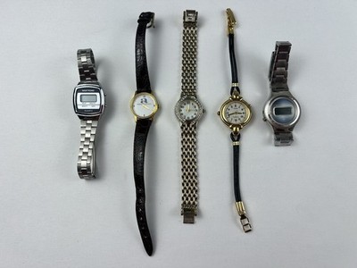 Lot Of 5 Womens Watches Assorted Brands Untested