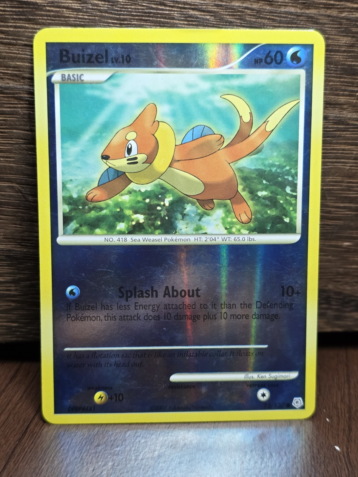 Buizel 72/130 Diamond and Pearl Reverse Holo Pokemon TCG 2007 LP