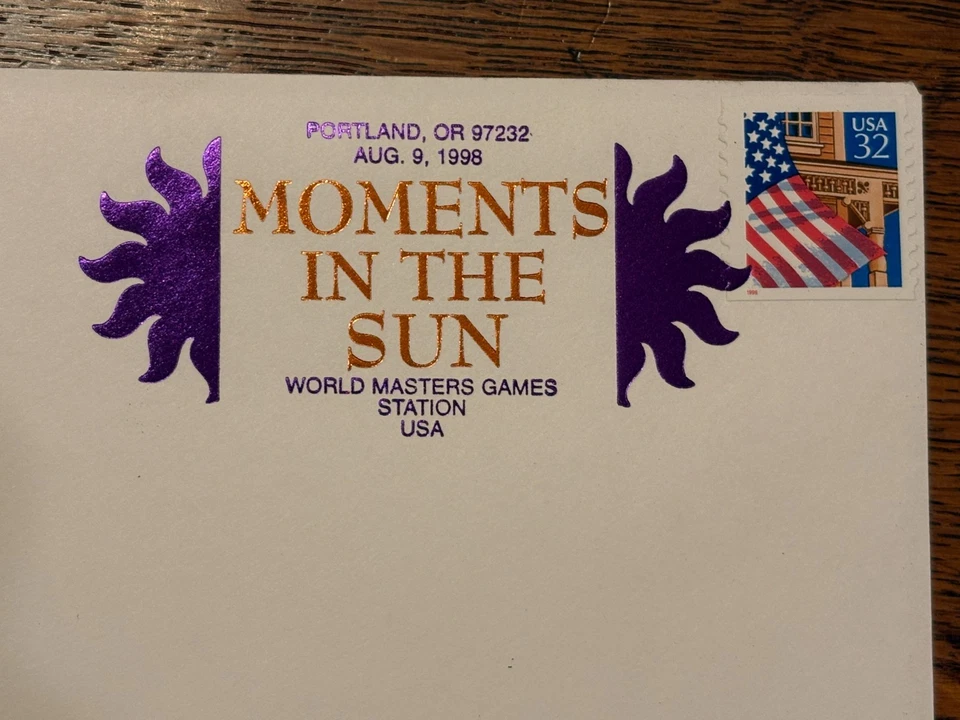 Nike World Masters Games FDC Envelope Moments In The Sun 1998 Portland OR - Image 3 of 4