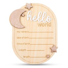 Lusofie Baby Announcement Sign 15.5cm x 12cm 6.32inch x 4.72inch , White