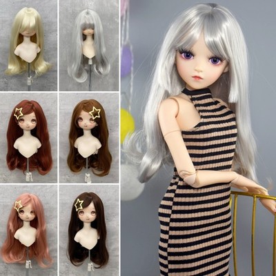 Puppen Haare mit Pony Weiche Perücke für 1/3 1/4 1/6 BJD-Puppen Mädchen-Puppen