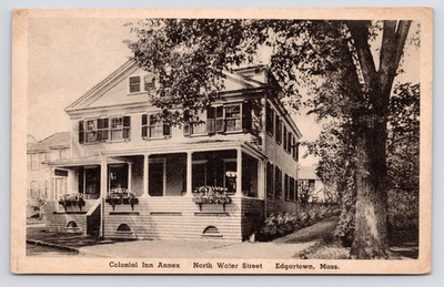 #ad Colonial Inn Annex North Water Street Edgartown Massachusetts MA 1930s Postcard $9.00