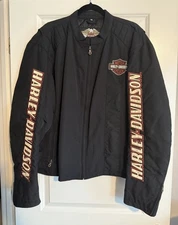 Harley-Davidson 2XL COMPLETE Functional Nylon Lined Riding Jacket 98001-03VM