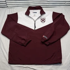 Princeton University Jacket Mens Small Mathey Maroon White Pullover Windbreaker