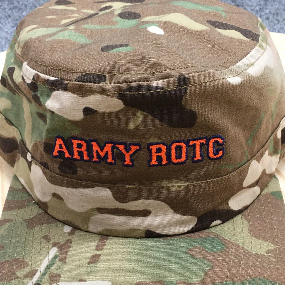 Boné de patrulha ROTC exército unissex OSFA camuflagem aba curva ajustável logotipo bordado - Imagem 3 de 4