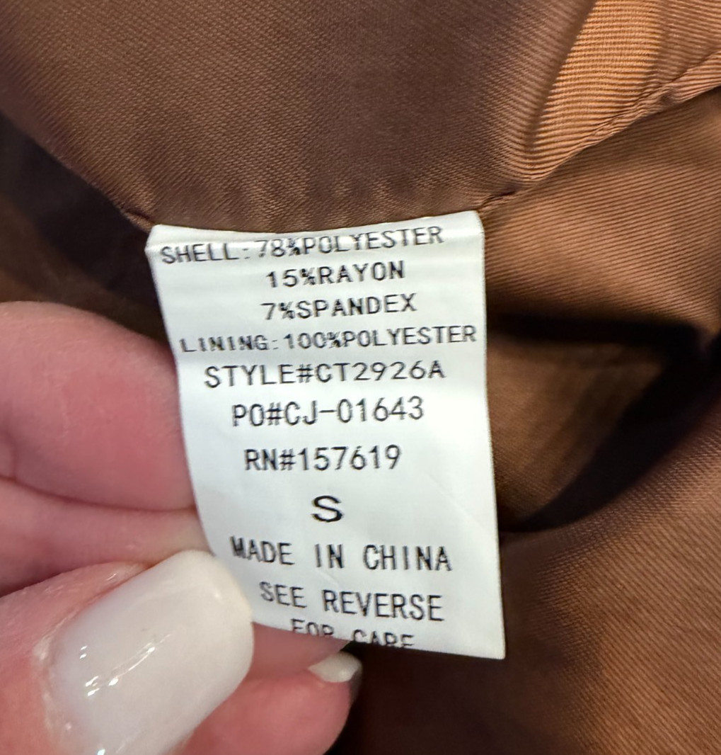 Cloud Ten Cropped Brown Jacket - Double Breasted … - image 7